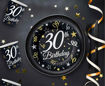 Picture of 30TH BIRTHDAY BLACK & GOLD CUP 250ML 6 PACK